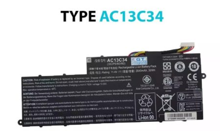 BATERÍA LAPTOP ACER E3-111-C9NY TYPE AC13C34 INTERNA *ORIGINAL*