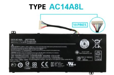 BATERÍA ACER VN7-571 VN7-571G VN7-591 VN7-591G VN7-791G TYPE AC14A8L INTERNA *ORIGINAL*