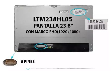 PANTALLA AIO 23.8 AIO, LTM238HL05, CON MARCO FHD(1920X1080)