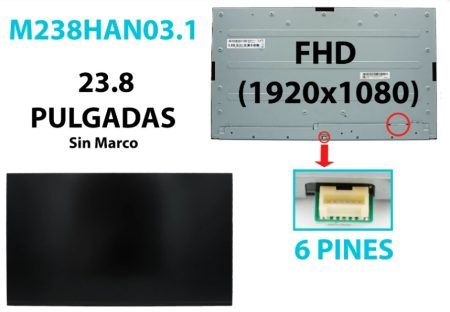 PANTALLA AIO 23.8 PULGADAS FHD (1920x1080) SIN MARCO M238HAN03.1