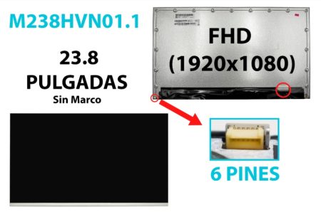 PANTALLA AIO de 23.8 pulgadas FHD (1080 X 1920) SIN MARCO M238HVN01.1