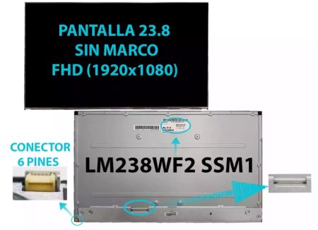 PANTALLA AIO 23.8 PULGADAS FHD(1920x1080) SIN MARCO AIO
