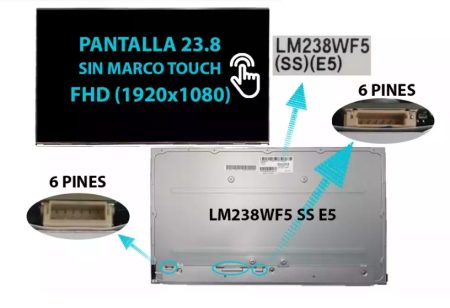 PANTALLA AIO 23.8 PULGADAS TACTIL FHD(1920x1080) SIN MARCO AIO