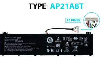 BATERÍA ACER NITRO TYPE AP21A8T 5 AN517-55 Helios 300 PH317-56 PH315-54-55 INTERNA *ORIGINAL*