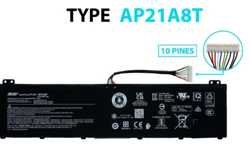 BATERÍA ACER NITRO TYPE AP21A8T 5 AN517-55 Helios 300 PH317-56 PH315-54-55 INTERNA *ORIGINAL*