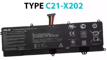 BATERÍA ASUS TYPE C21-X202 38Wh INTERNA *ORIGINAL*