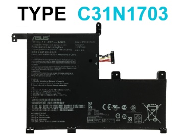 BATERÍA ASUS TYPE C31N1703 UX561UA Q505UA Q505UA-BI5T7 3ICP6/60/72 INTERNA *ORIGINAL*
