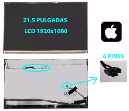 PANTALLA APPLE AIO 21.5 iMac A1311, LCD Screen, LM215WF3 (SL)(A1), (SD)(C2)