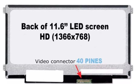 PANTALLA 11.6 LED SLIM 40 PINES IZQ-DER laterales