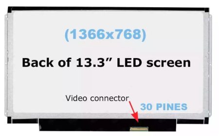 PANTALLA 13.3 LED SLIM IZQ/DER soportes laterales largos 6 HOLES 30 PINES 1366x768