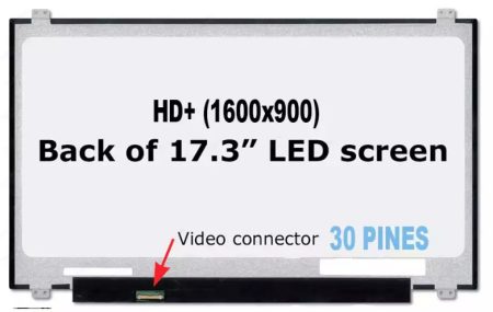 PANTALLA 17.3 LED SLIM 30 PINES HD+ 1600x900 soportes arriba abajo