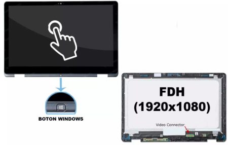 PANTALLA 15.6 LED SLIM 30 PINES FHD(1920*1080) DELL INSPIRON 15 7568 TACTIL CON MARCO TOUCH CON MARCO