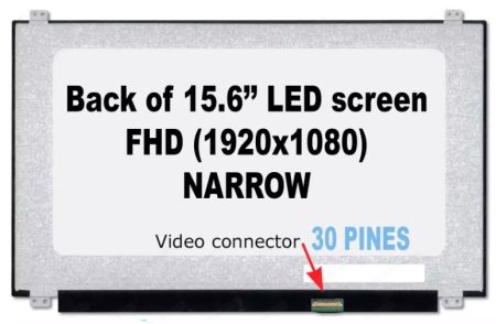 PANTALLA 15.6 LED SLIM 30 PINES FHD(1920*1080) IPS SMALL NARROW SOPORTES ARRIBA ABAJO *THIN* 60hz Color Gamut 45%