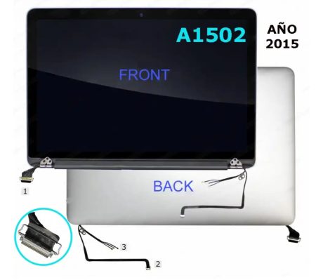 Pantalla 13.3 pulgadas para MacBook Pro Retina, 2015 (SILVER ) Display Assembly