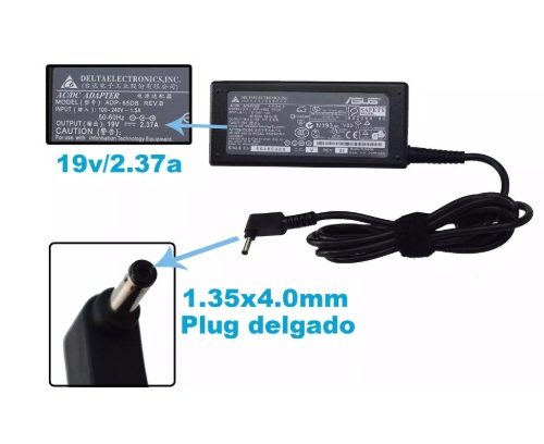 CARGADOR ASUS 19v/1.75 to 2.37a/45W/1.35x4.0mm PLUG DELGADO *ORIGINAL*