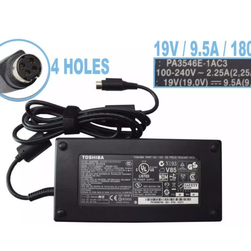 CARGADOR TOSHIBA 19v/9.5a/180W 4HOLES *ORIGINAL*